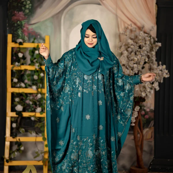 Luxury Jafran 𝗙𝗮𝗯𝗿𝗶𝗰𝘀 Embroidery Abaya Tore Colour